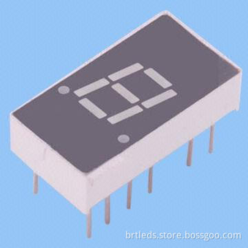 Single-digit 7-segment LED Display, 0.3-inch Blue Color, Common Anode, White Segment and Black Face